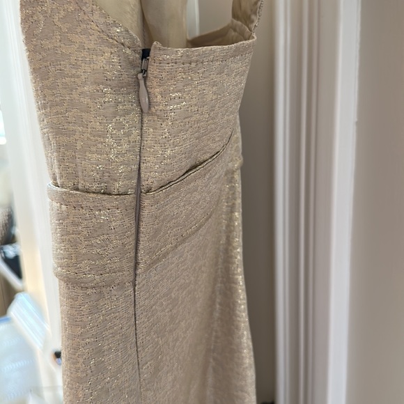 NWT BEBE GOLD SLIM OVERALL BUTTON DRESS SZ L - Picture 5 of 5